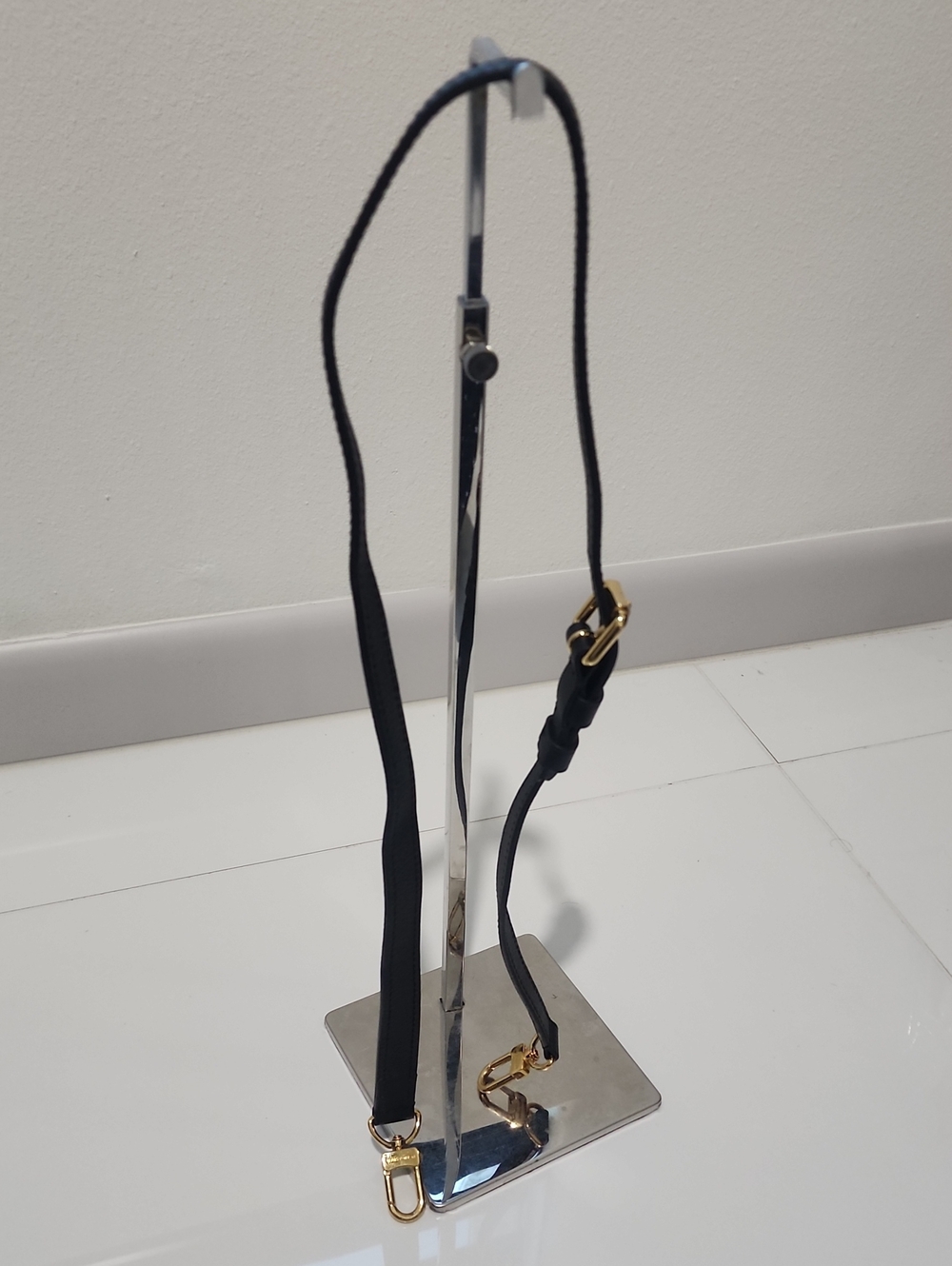 Louis Vuitton Leather Adjustable Strap with Gold Hardware